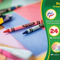 Crayola Crayons Bulk (24 Packs), Coloring Book Supplies, Presharpened Crayons for Kids, Stocking Stuffers, Preschool… – product image 2
