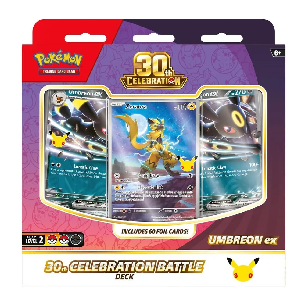 Pokémon TCG 30th Celebration Battle Deck – Umbreon ex – Case Pack Pokémon TCG 30th Celebration Battle Deck – Umbreon ex – Case Pack