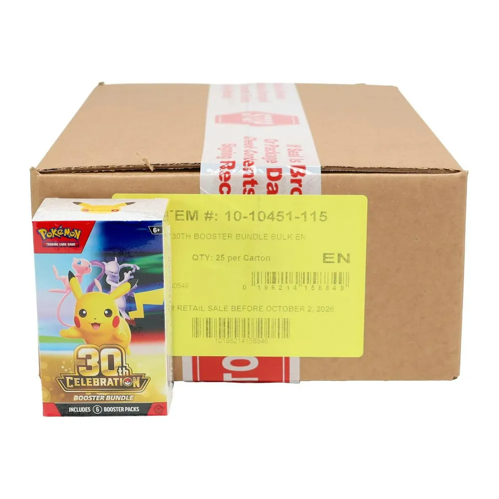 Pokémon TCG 30th Celebration Booster Bundle Case – 25 Bundles Pokémon TCG 30th Celebration Booster Bundle Case – 25 Bundles