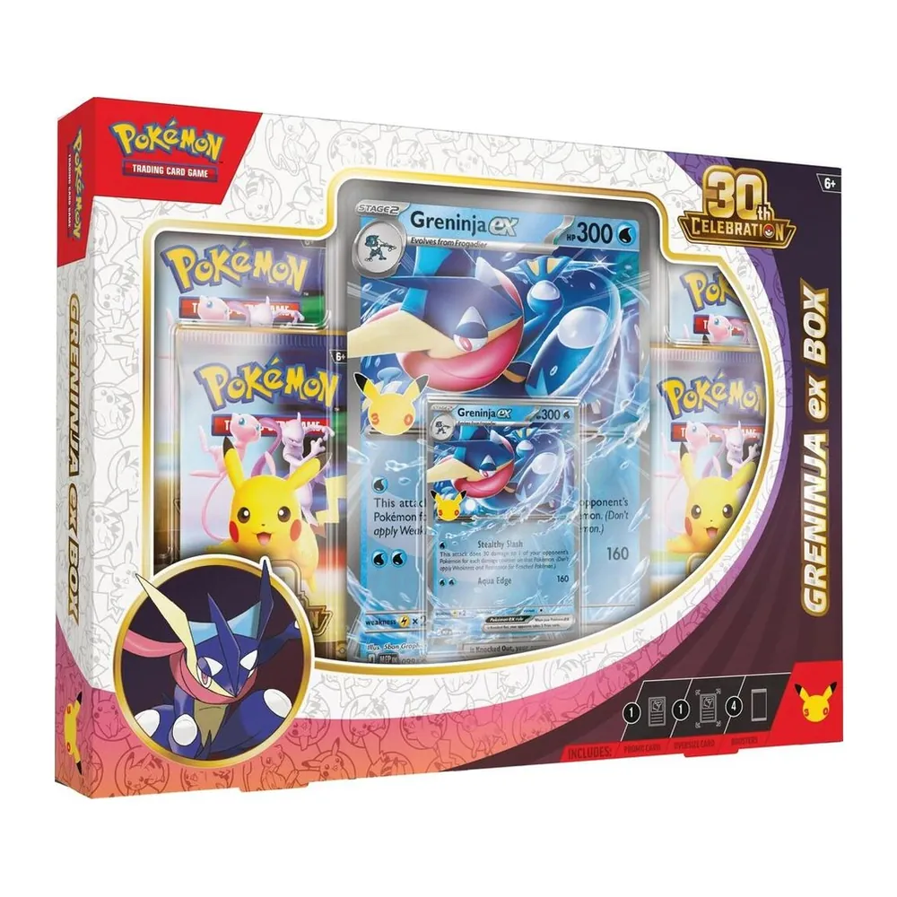 Pokémon TCG 30th Celebration Greninja ex Box – Case Pack Pokémon TCG 30th Celebration Greninja ex Box – Case Pack