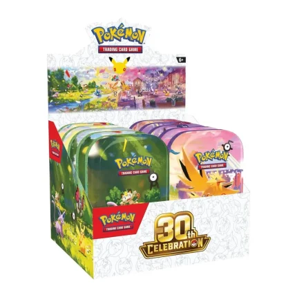 Pokémon TCG 30th Celebration Mini Tin Display – Case Pack