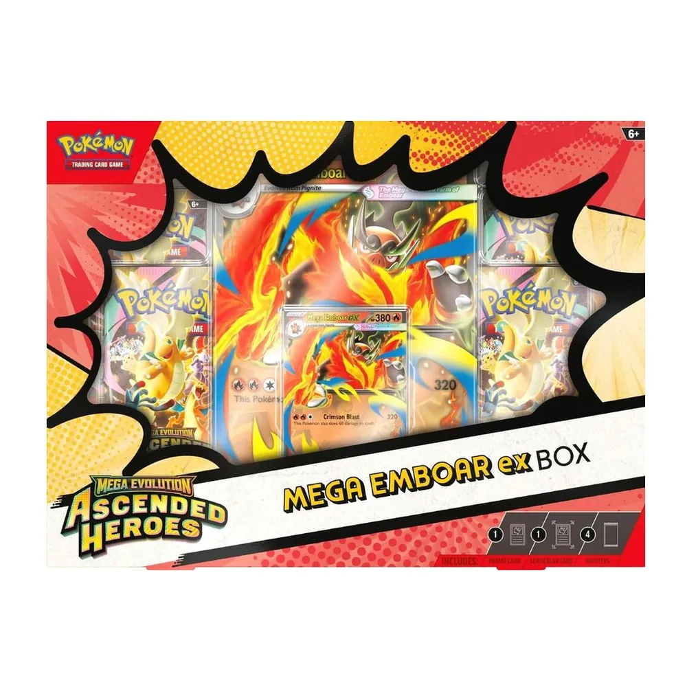 Pokémon TCG Ascended Heroes Mega Emboar ex Box – Case Pack Pokémon TCG Ascended Heroes Mega Emboar ex Box – Case Pack
