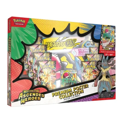 Pokémon TCG Ascended Heroes Premium Poster Collection: Mega Lucario – Case Pack