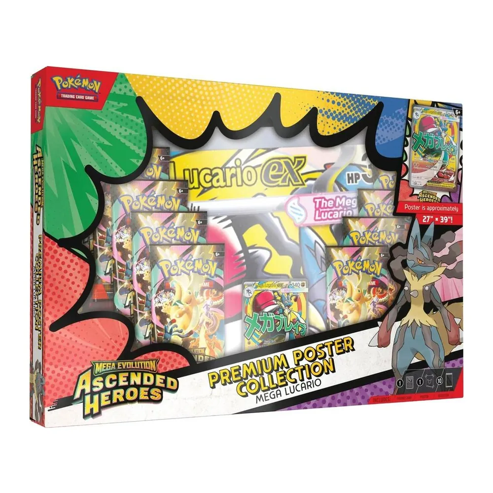 Pokémon TCG Ascended Heroes Premium Poster Collection: Mega Lucario – Case Pack Pokémon TCG Ascended Heroes Premium Poster Collection: Mega Lucario – Case Pack