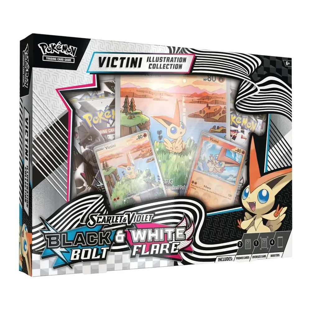 Pokémon TCG Black Bolt Unova Victini Illustration Collection – Case Pack Pokémon TCG Black Bolt Unova Victini Illustration Collection – Case Pack