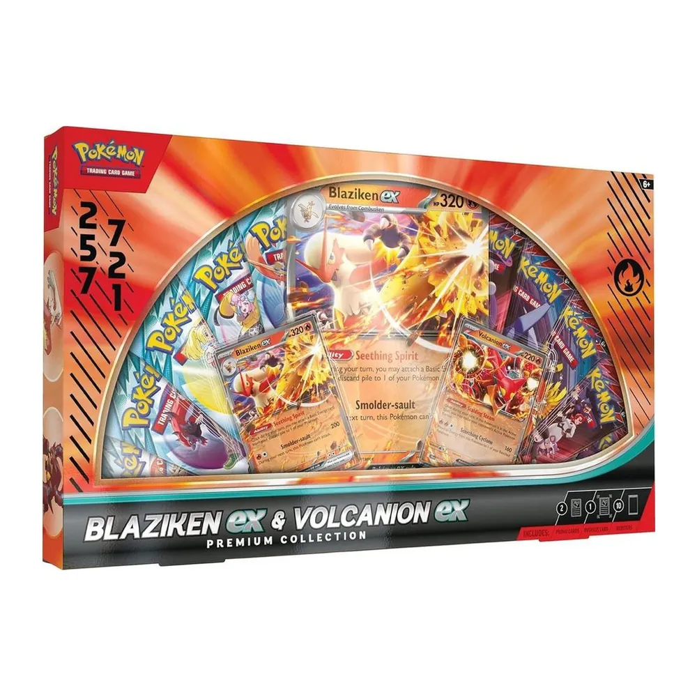 Pokémon TCG Blaziken ex & Volcanion ex Premium Collection – Case Pack Pokémon TCG Blaziken ex & Volcanion ex Premium Collection – Case Pack