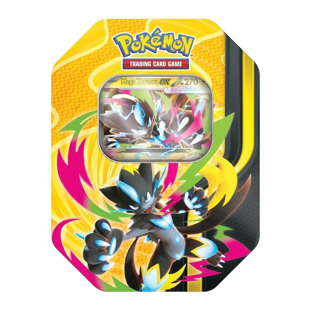 Pokémon TCG Mega Forces Tin – Mega Zeraora ex – Case Pack Pokémon TCG Mega Forces Tin – Mega Zeraora ex – Case Pack