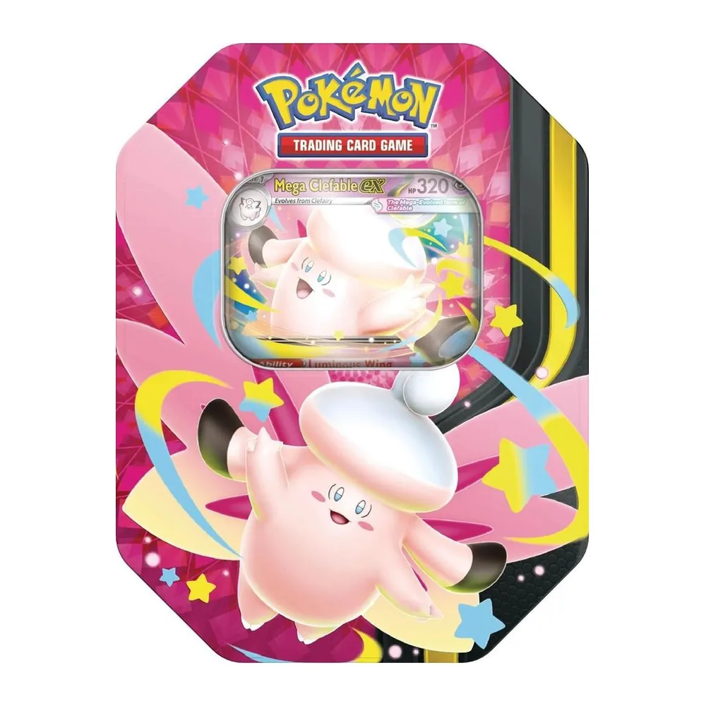 Pokémon TCG Mega Moonlit Tin – Mega Clefable ex – Case Pack Pokémon TCG Mega Moonlit Tin – Mega Clefable ex – Case Pack