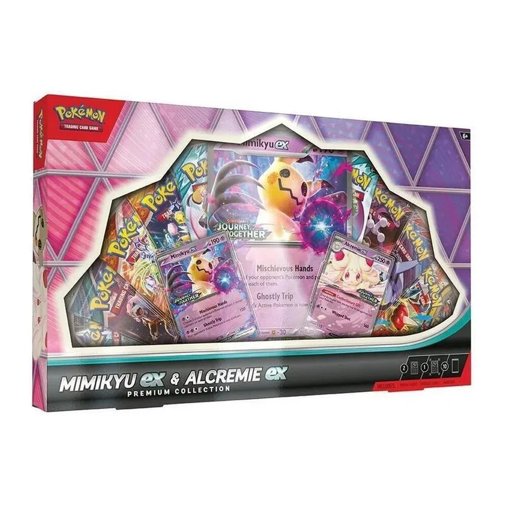 Pokémon TCG Mimikyu ex & Alcremie ex Premium Collection – Case Pack Pokémon TCG Mimikyu ex & Alcremie ex Premium Collection – Case Pack