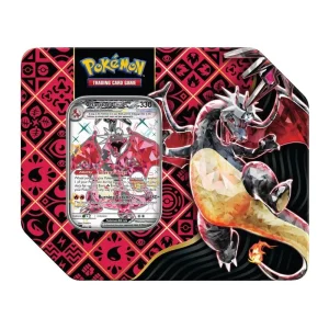 Pokémon TCG Paldean Fates Tin – Charizard ex – Case Pack