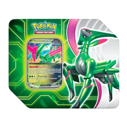 Pokémon TCG Paradox Clash Tin – Iron Leaves ex – Case Pack