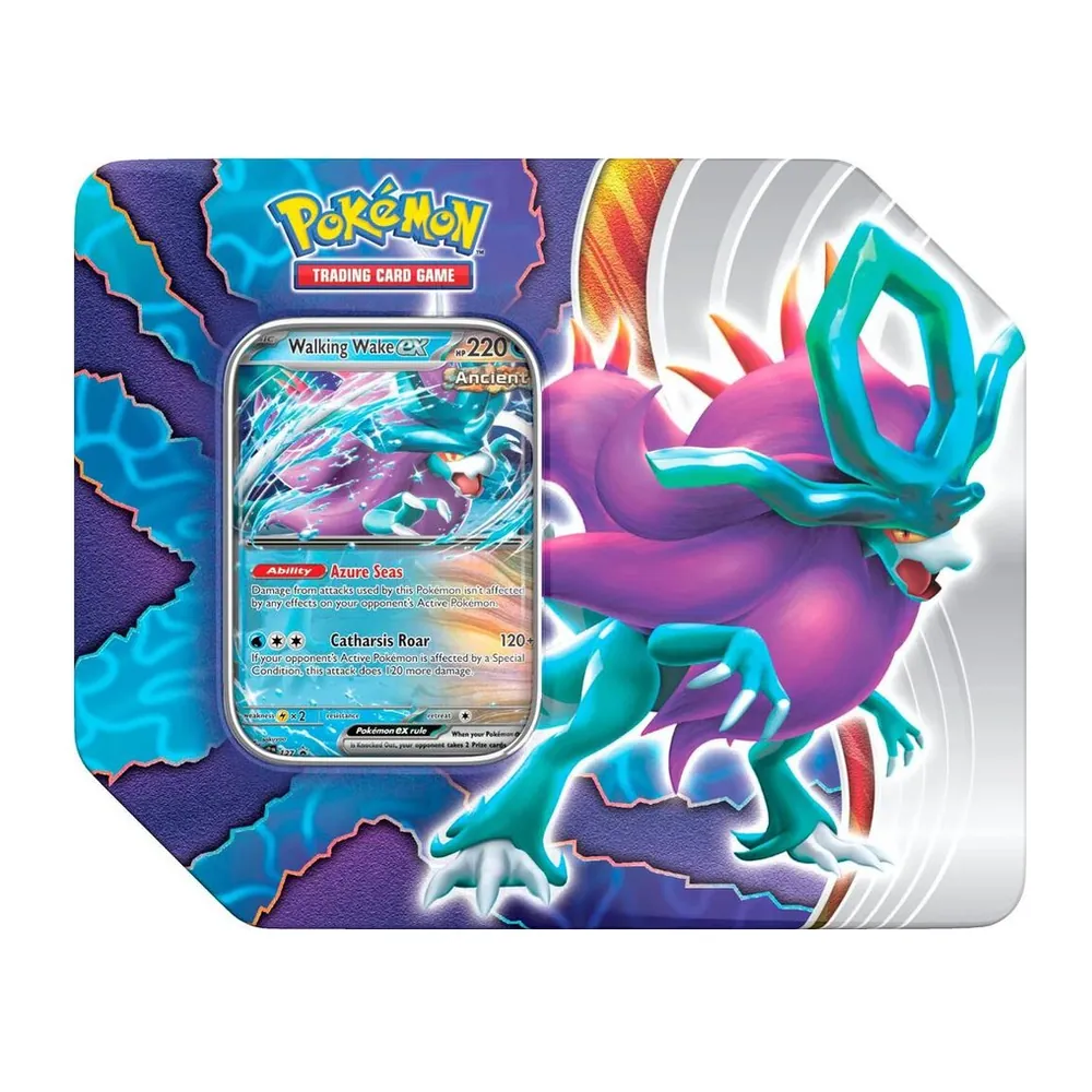 Pokémon TCG Paradox Clash Tin – Walking Wake ex – Case Pack Pokémon TCG Paradox Clash Tin – Walking Wake ex – Case Pack