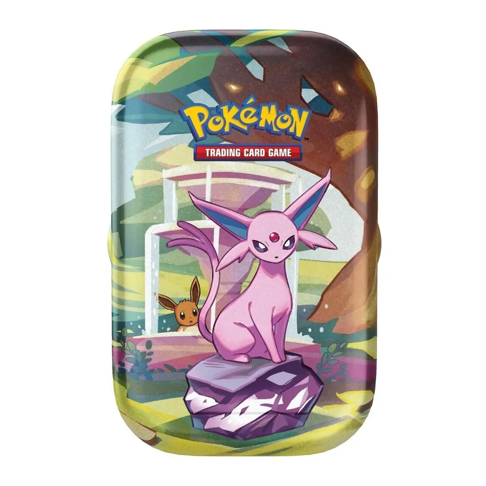 Pokémon TCG Prismatic Evolutions Mini Tin – Espeon – Case Pack Pokémon TCG Prismatic Evolutions Mini Tin – Espeon – Case Pack