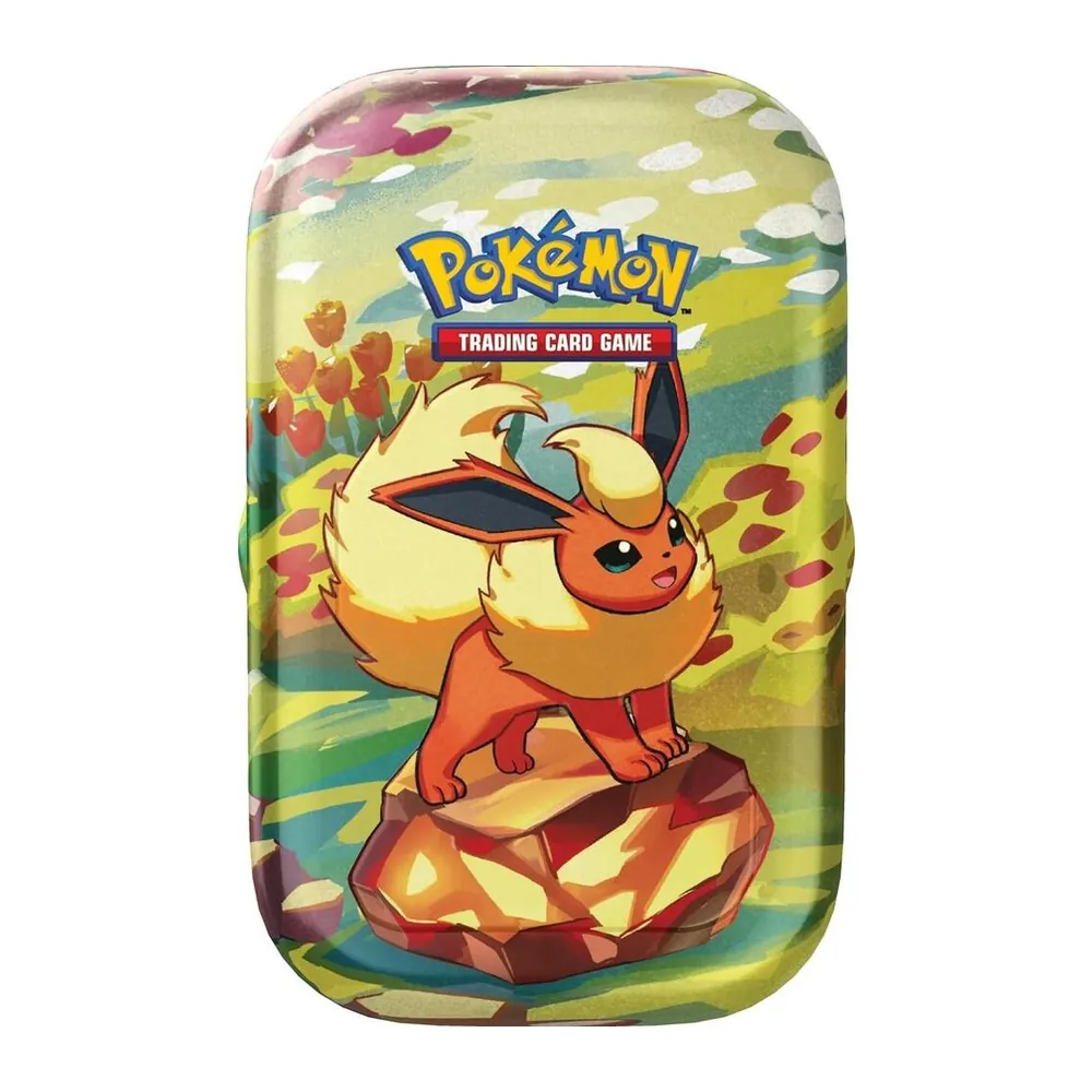 Pokémon TCG Prismatic Evolutions Mini Tin – Flareon – Case Pack Pokémon TCG Prismatic Evolutions Mini Tin – Flareon – Case Pack