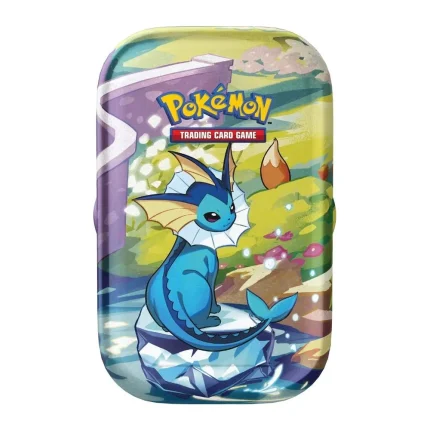 Pokémon TCG Prismatic Evolutions Mini Tin – Vaporeon – Case Pack