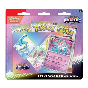 Pokémon TCG Prismatic Evolutions Tech Sticker Collection – Sylveon – Case Pack