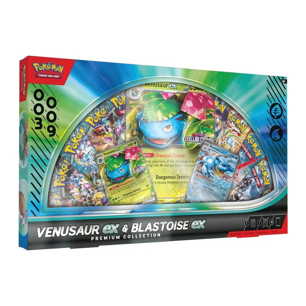 Pokémon TCG Venusaur ex & Blastoise ex Premium Collection – Case Pack Pokémon TCG Venusaur ex & Blastoise ex Premium Collection – Case Pack